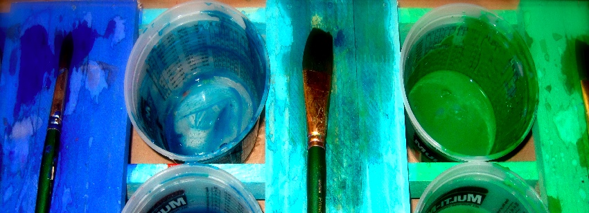 Blue Green Paint